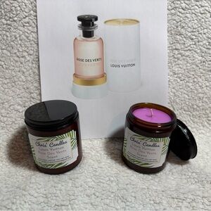Two 9oz LV Rose Des Vents Scent Candles (type)